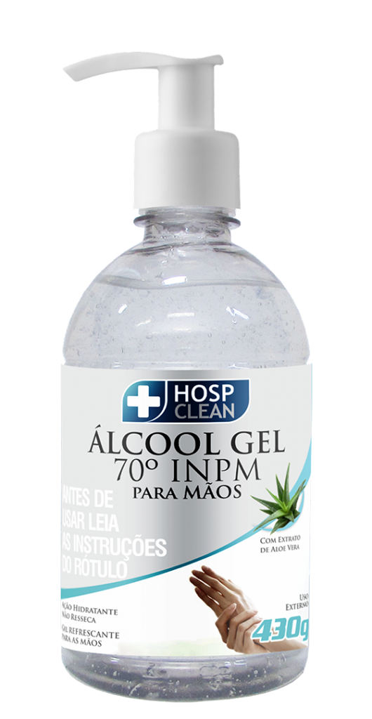 Álcool Gel 70° Para mãos com Aloe Vera – Hospclean